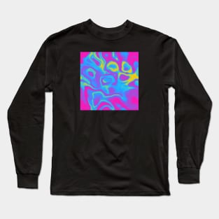 Pan Pride Abstract Swirled Spilled Paint Long Sleeve T-Shirt